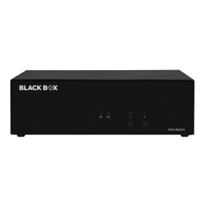 Black Box KVS4-2002VX Secure KVM Switch, 2-Port, Dual Monitor, DisplayPort, CAC